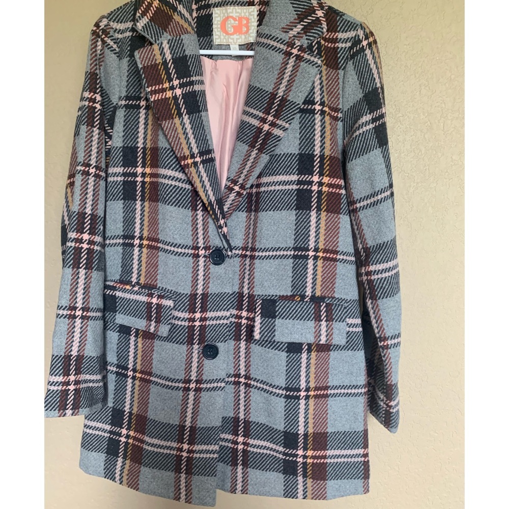 GB Plaid Car Coat
